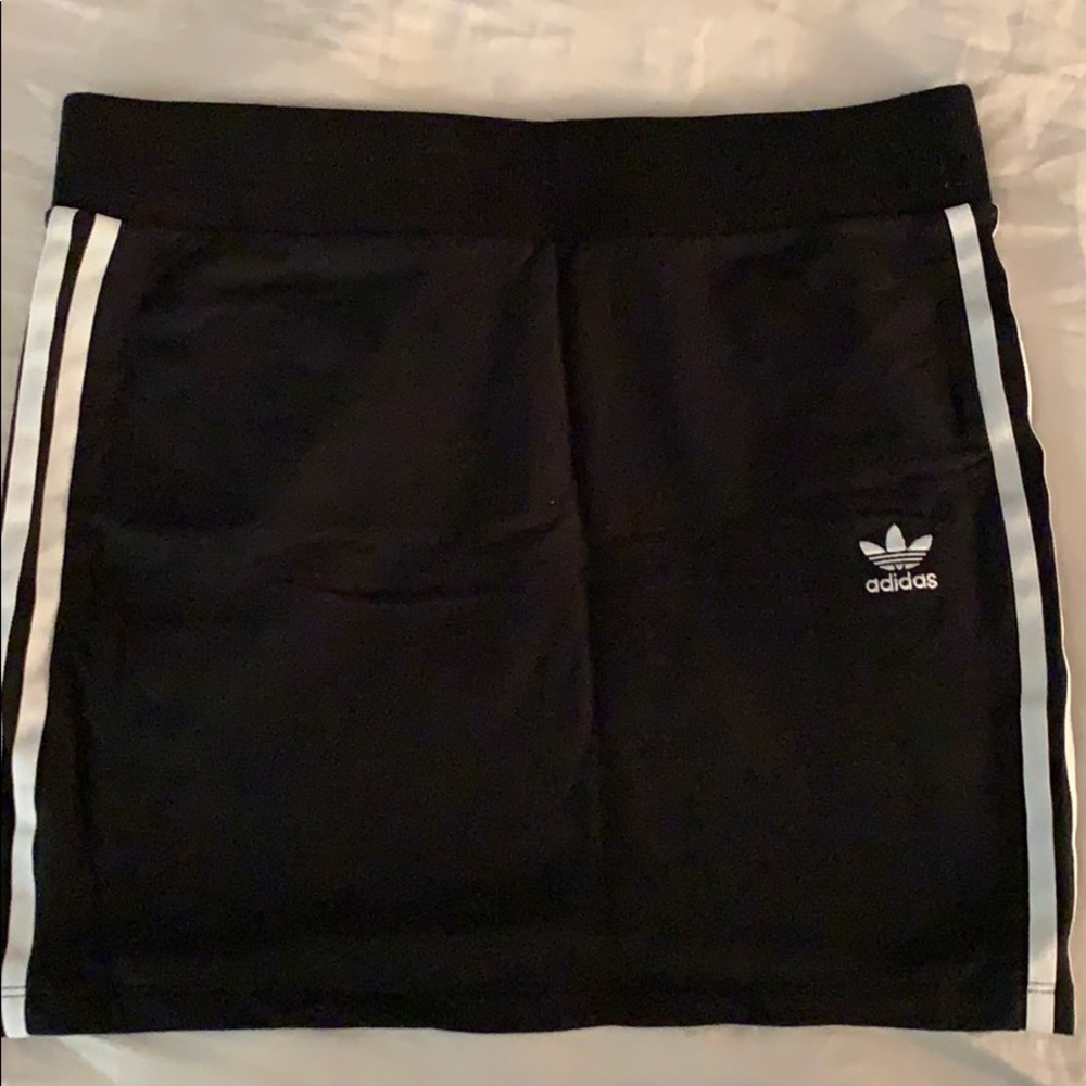 Black Adidas mini skirt